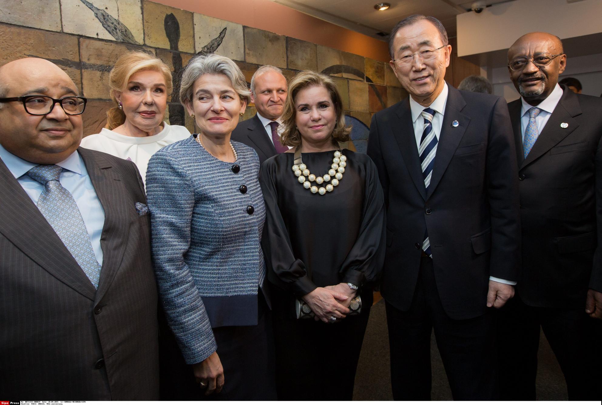 la grande duchesse avec Ban Ki-Moon et Irina Bokova