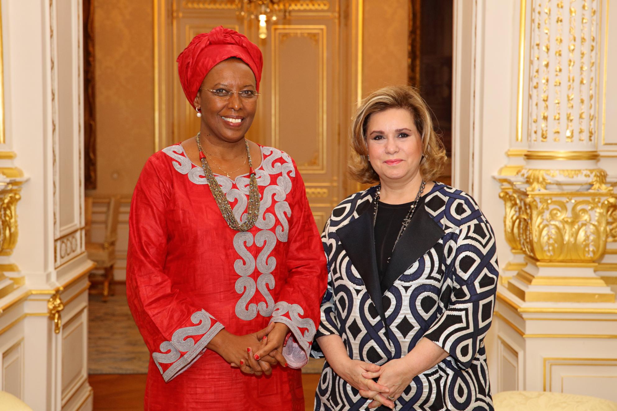 S.A.R. la Grande-Duchesse et Madame Maggy Barankitse, présidente de la Maison Shalom, Burundi/Rwanda
