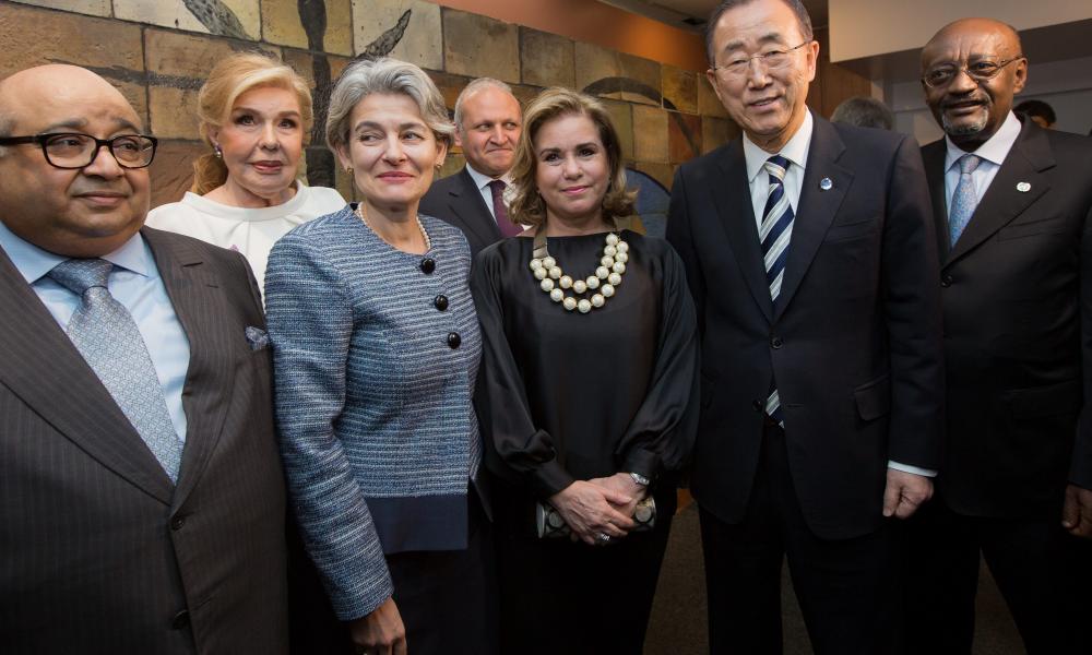la grande duchesse avec Ban Ki-Moon et Irina Bokova