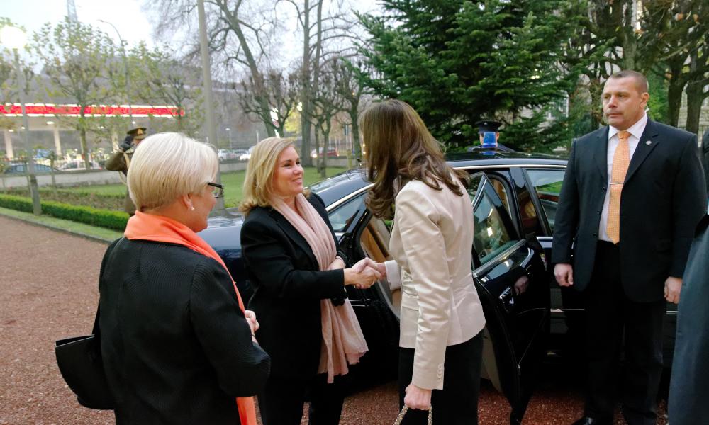 S.A.R. la Grande-Duchesse lors de son arrivée