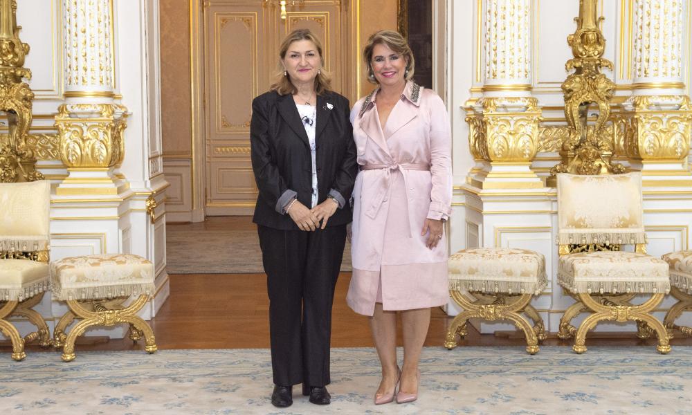 La Grande-Duchesse reçoit Jadranka Milicevic en audience au Palais grand-ducal 