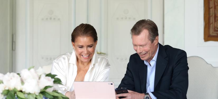 Prince Charles - Appel vidéo avec le Couple grand-ducal